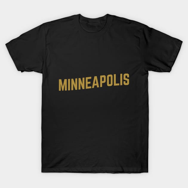 Minneapolis City Typography T-Shirt by calebfaires